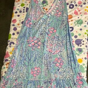 Lilly Pulitzer Blue and Pink Floral Dress